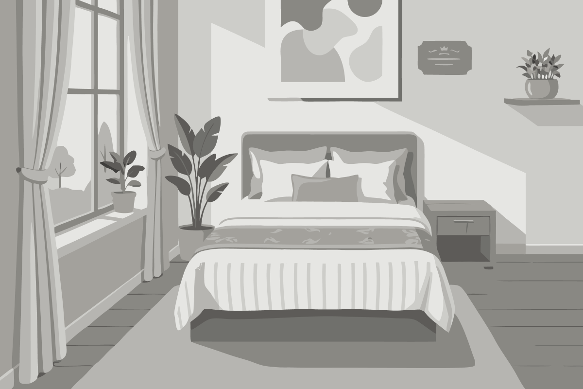 Dreibettzimmer mit Dusche
